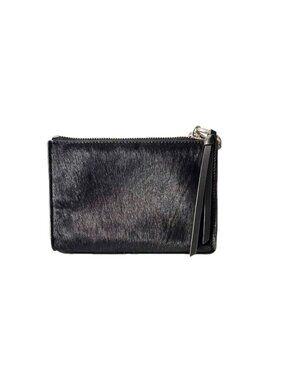 Rebecca Minkoff Belt Bag  Black Leather Fur Zipper Top NWT